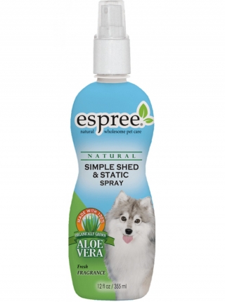 ESP00063 Спрей-антистатик для ухода за шерстью в период линьки, для собак и кошек CR Simple Shed & Static Spray, 355 ml,