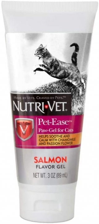Nutri-Vet Pet-Ease Gel Calming Supplement for Cats, 3-oz Успокоительный гель  для кошек, 89 мл (США)