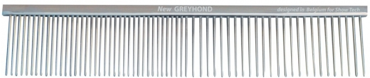 SHOW TECH Greyhond  расческа хром 19 см с длинной зубчиков 3,2 см ( две частоты зубов)